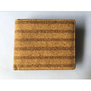 New style Bifold men gender slim cork wallet 11x9cm with pocket coin and card slot