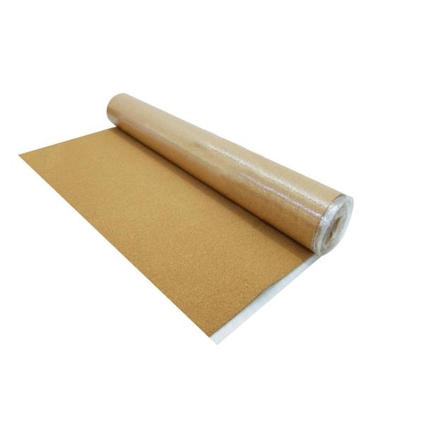 New Style Corkment Underlay with PE Film, 200-300kg/m3 Density, Good Damp & Sound Proof
