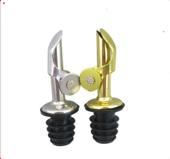 Oil Pour Spouts Upgrade Stainless Steel Liquor Pourer, Silver or Golden Color