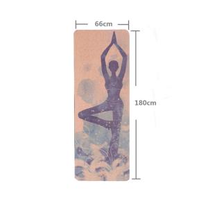 On Sale Eco-Friendly Anti Slip Natural Rubber Cork Yoga Mat thickness 3~8mm