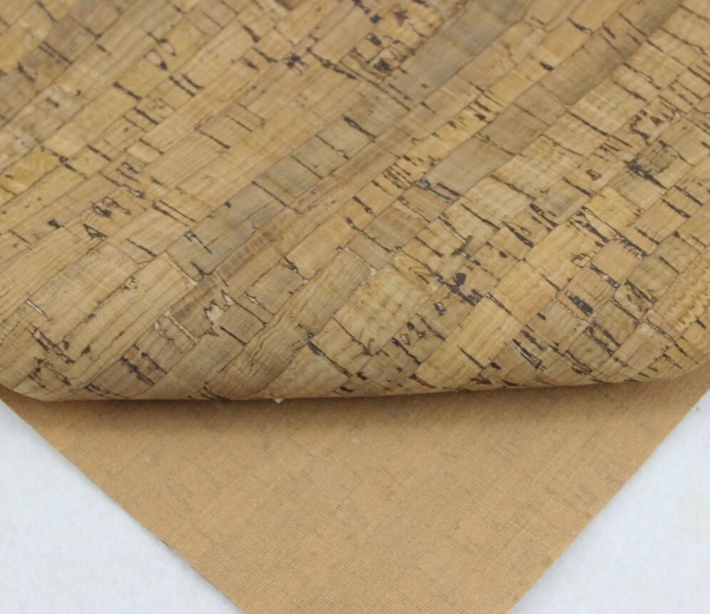 Popular 1.35m Width Dark Black Color Cork Fabric by Yard for Handbad, Wallet Making