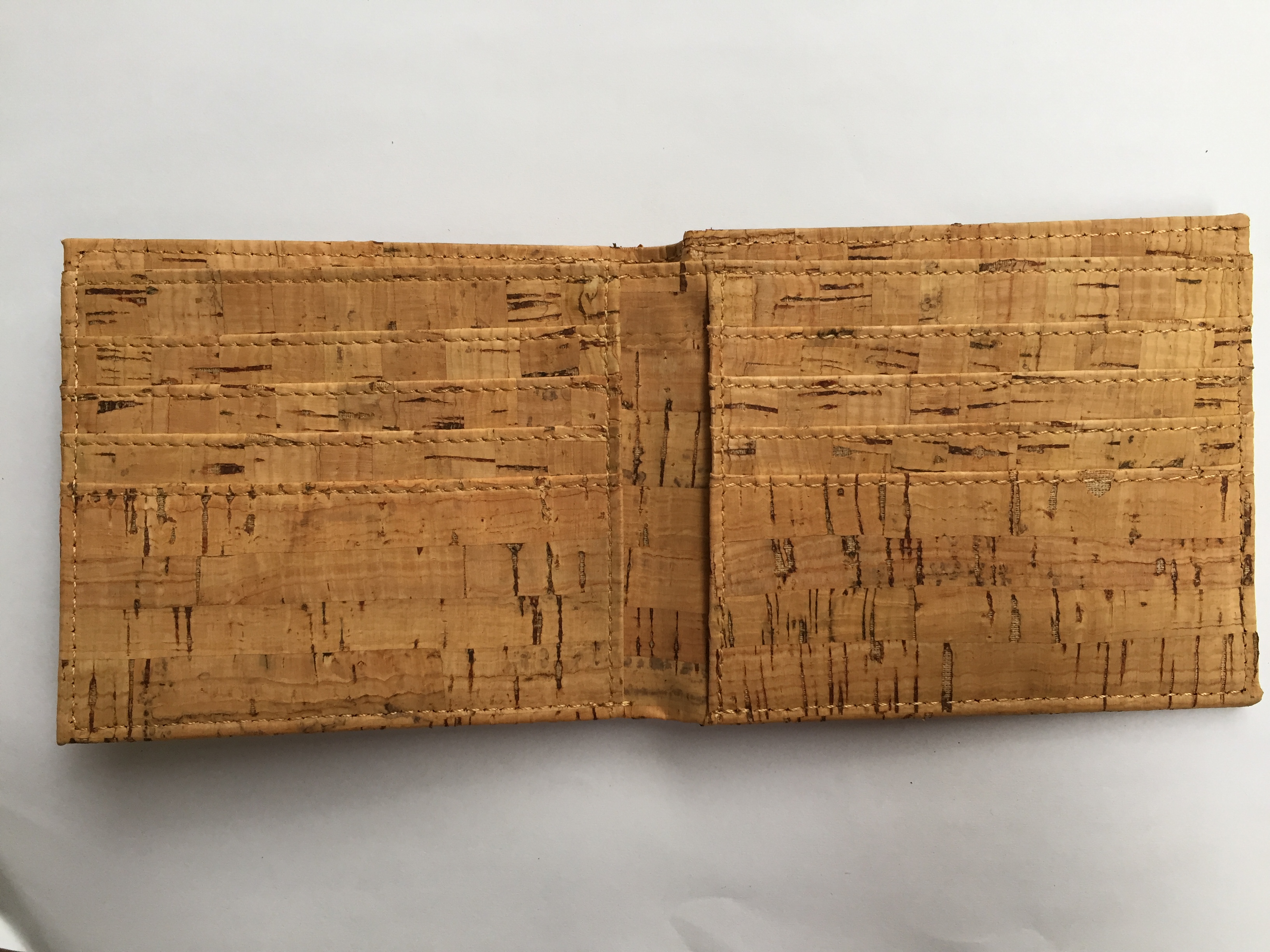 Popular Bifold men gender slim cork wallet 11x9cm with card and money slot