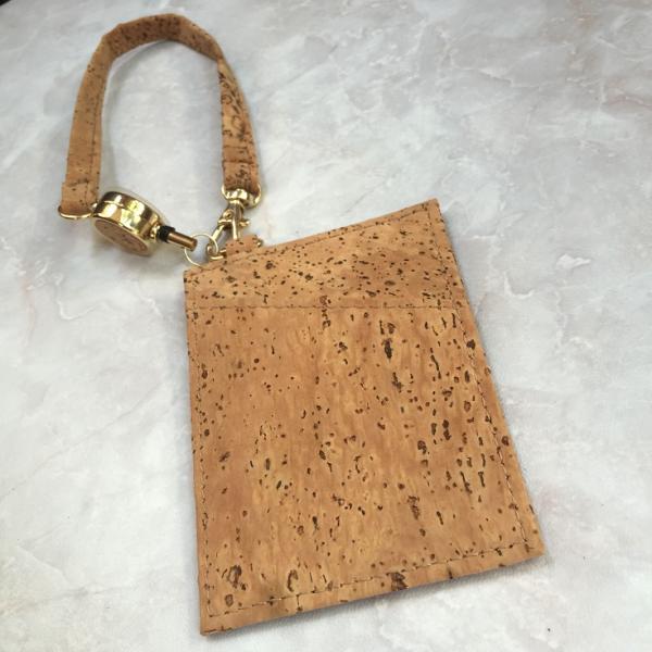 Popular Colored Natural Cork Money Clip Credit Card Holder with Handle