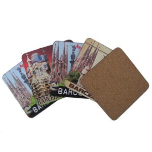 Popular Mdf cork coaster Customized size and printed logo for home Popular Mdf cork coaster Customized size and printed logo for home