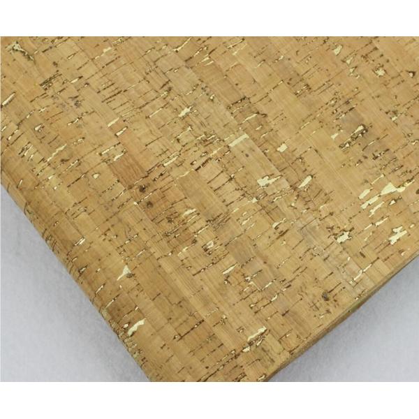 Popular Shiny Gold Fleck Nature Cork Fabric/Leather for Bag, Wallet, Decoration