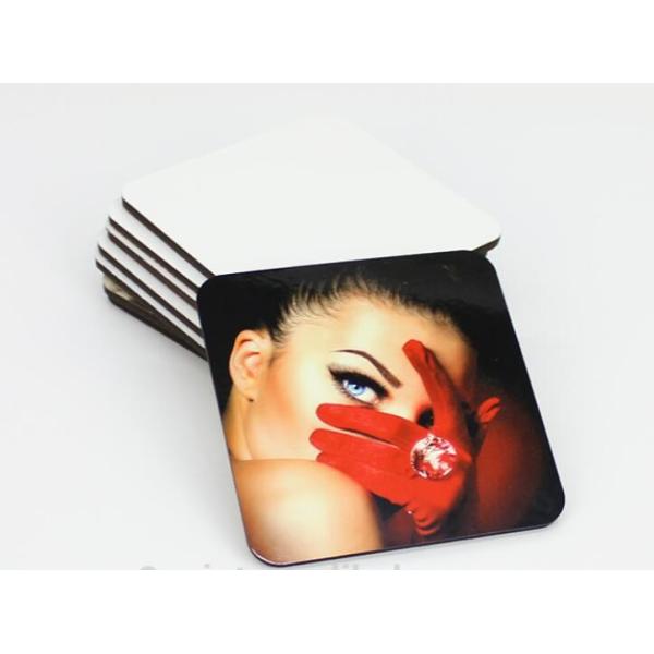 Popular Square 3.5'' Sublimation Blank MDF Drink Coasters with Cork Back
