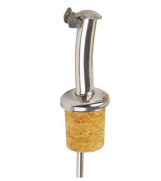 Professional Stainless Steel Olive Oil Liquor Wine Pourer with Cork Stopper