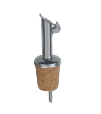 Professional Stainless Steel Olive Oil Liquor Wine Pourer with Cork Stopper
