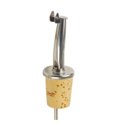 Professional Stainless Steel Olive Oil Liquor Wine Pourer with Cork Stopper