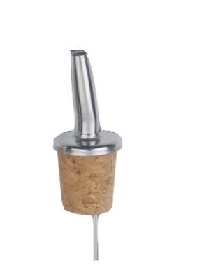 Professional Stainless Steel Olive Oil Liquor Wine Pourer with Cork Stopper