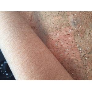 Promotional Nature Cork Fabric/Leather for bag and shoes making with PU backing,waterproof and dust resistance