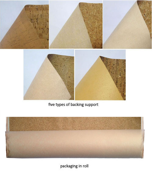 Promotional Nature Cork Fabric/Leather for bag and shoes making with PU backing,waterproof and dust resistance