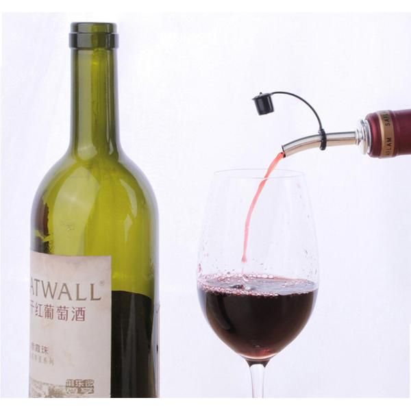 Promotional Stainless Steel Pourer for Olive Oil Bottle with Plastic White or Black Cap