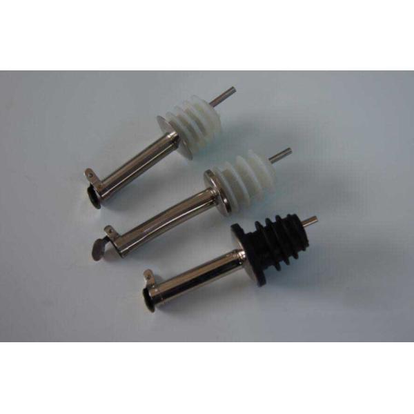 Promotional Stainless Steel Pourer for Olive Oil Bottle with Plastic White or Black Cap