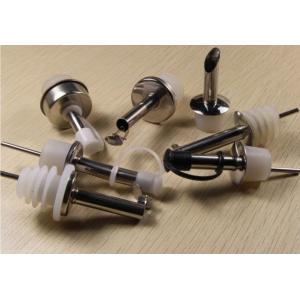 Promotional Stainless Steel Pourer for Olive Oil Bottle with Plastic White or Black Cap