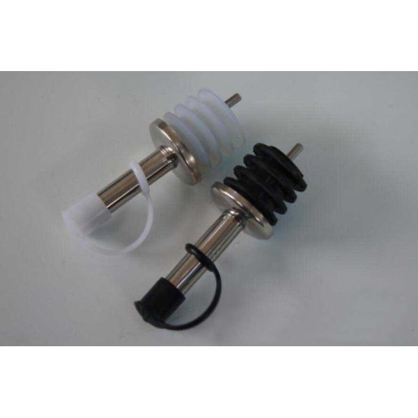 Promotional Stainless Steel Pourer for Olive Oil Bottle with Plastic White or Black Cap