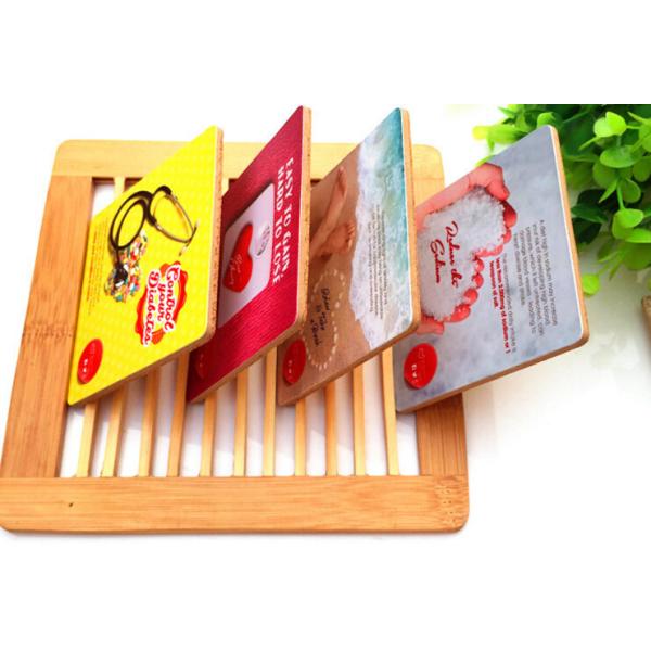 PVC box packaging Wooden cork coaster Customized size and printed logo for home and hotel