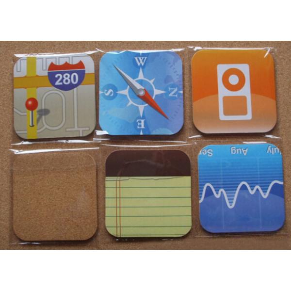 Thermal Transfer Printing logo, Nature Cork Coaster with silkscreen logo, good for heat insulation