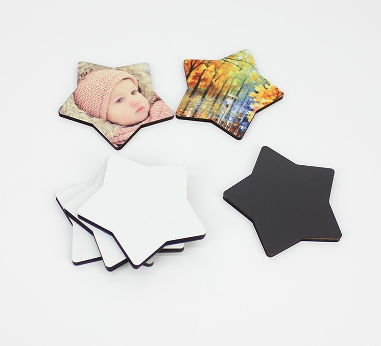 Top Rated Star Shape 60x57mm Sublimation Blank Refrigerator Stickers for Decoration