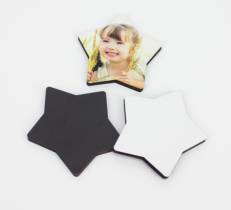 Top Rated Star Shape 60x57mm Sublimation Blank Refrigerator Stickers for Decoration