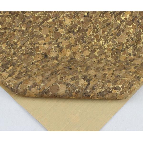 Wholesale 1.35m Width Nature Cork Fabric/Leather with Dark and Golden Color for Sofa, Phone Cover Making