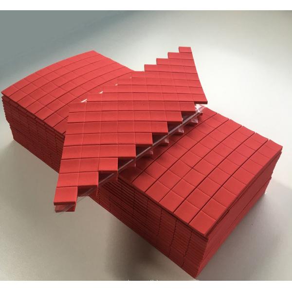 Wholesale 25x25x4MM Red Rubber +1MM Cling Foam of Glass Protective Red EVA Spacer separator protector pads By Sheet