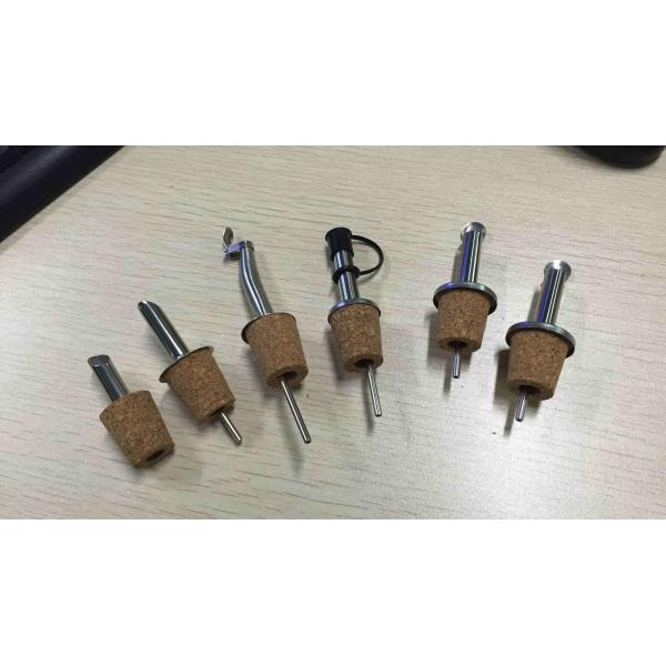 Wholesale 304/201 Stainless Steel Liquor Spirit Wine Bottle Pourer with Eco Friendly Stopper