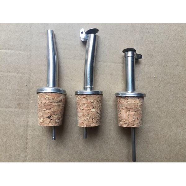 Wholesale 304/201 Stainless Steel Liquor Spirit Wine Bottle Pourer with Eco Friendly Stopper