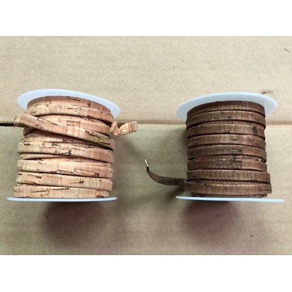 Wholesale Factory Pirce High quality 1mm Width Colorful Soft 100% Flat Cork Cord for Accessory