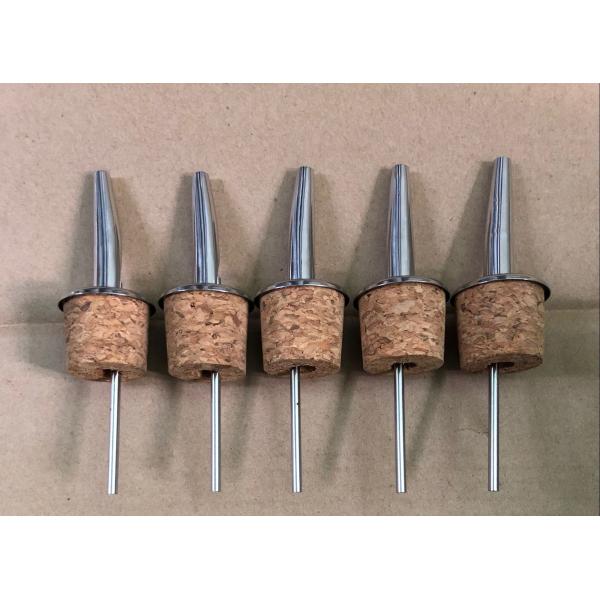 Wholesale Price 304 Stainless Steel Pourer Spout with Cork Stopper for 27.5mm bottle