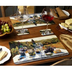 Wholesale Wooden cork coaster Customized size and printed logo for table