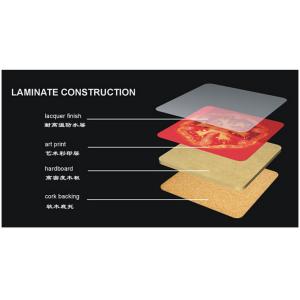 Wholesale Wooden cork coaster Customized size and printed logo for table