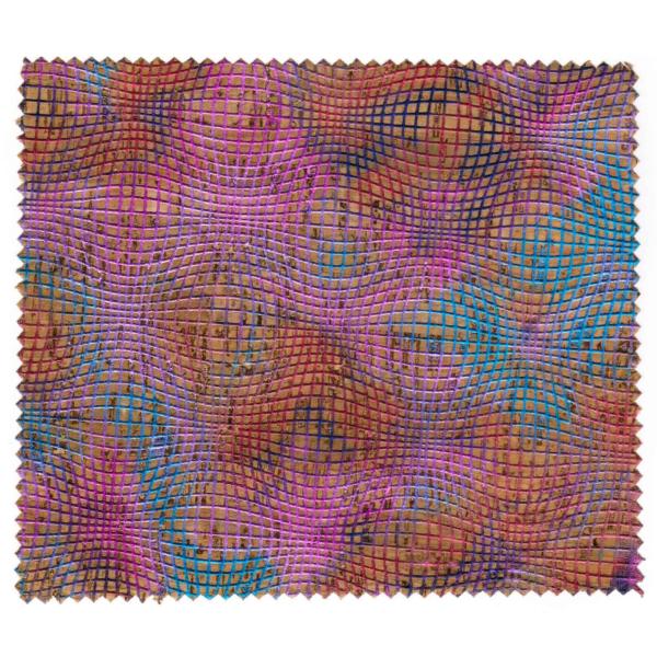 Widely used Coloredful cork fabric sheet for Shoe Heel/Phone Cover with TC backing