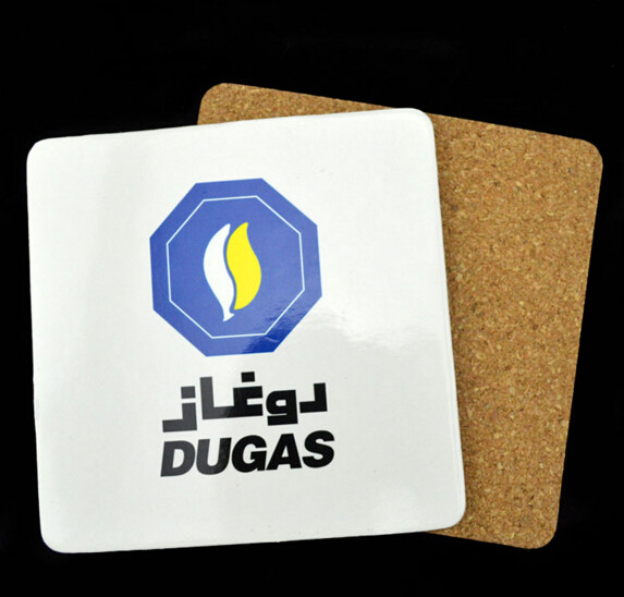 Widely used Wooden coaster with UV finish edge and customized logo