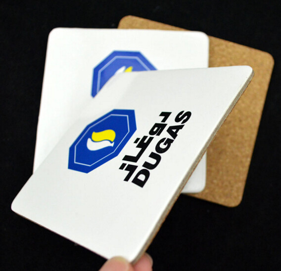 Widely used Wooden coaster with UV finish edge and customized logo